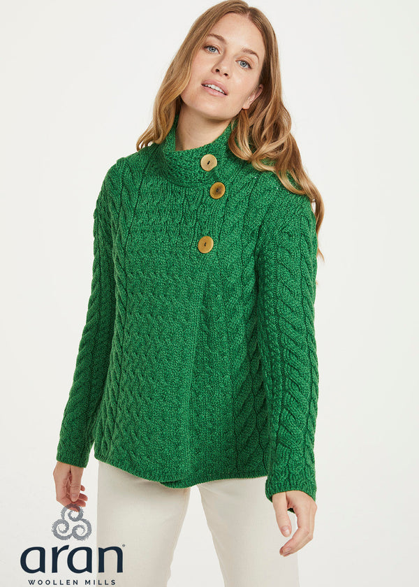 Aran 3 Buttons Trellis Cardigan