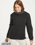 Women's Aran Cowlneck Sweater | Charcoal - Clearance