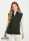 Aran Fleece Lined Women's Gilet | Green