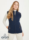 Aran Fleece Lined Women's Gilet | Blue