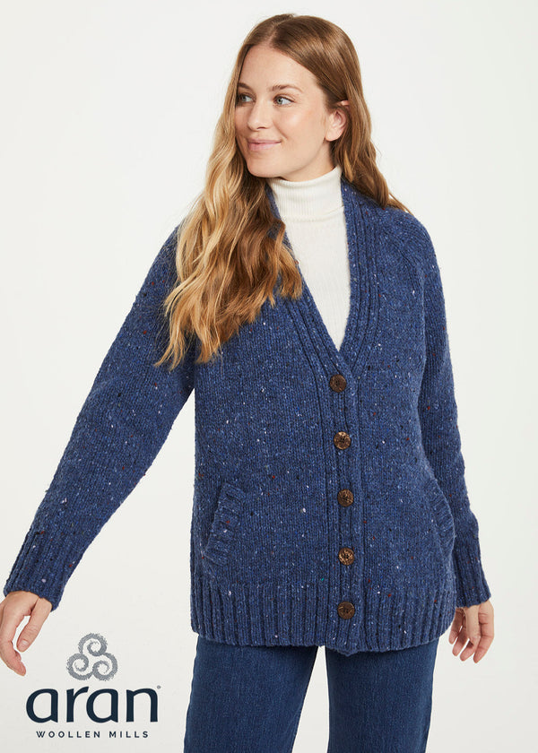 Ladies Tweed Cardigan | Blue