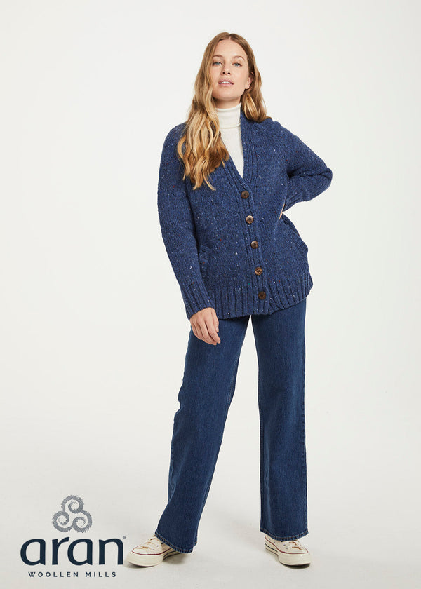 Ladies Tweed Cardigan | Blue