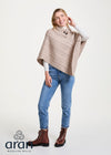 Aran Woollen Mills Cable Knit Poncho – Oatmeal