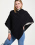 Aran Poncho | Black