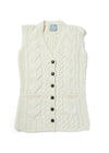 Aran Supersoft Merino Cardigan Gilet | Natural 