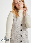 Aran Supersoft Merino Cardigan Gilet | Oatmeal 