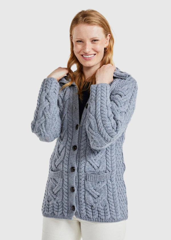 Supersoft Aran Cardigan | Denim