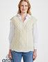 Aran V Neck Vest | Natural - Clearance