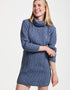 Aran Cowl Neck Dress | Denim