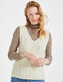 Aran Ladies Vest | Natural - Clearance
