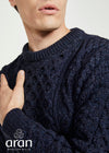 Aran Wool Sweater | Navy - Clearance