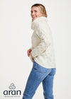 Women's Irish Aran Cowl Neck Sweater | Chunky Cable Knit Merino Wool