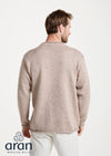 Roll Neck Mens Merino Sweater - Oat