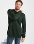 Aran Roll Neck Sweater | Green