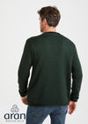 Aran Roll Neck Sweater | Green