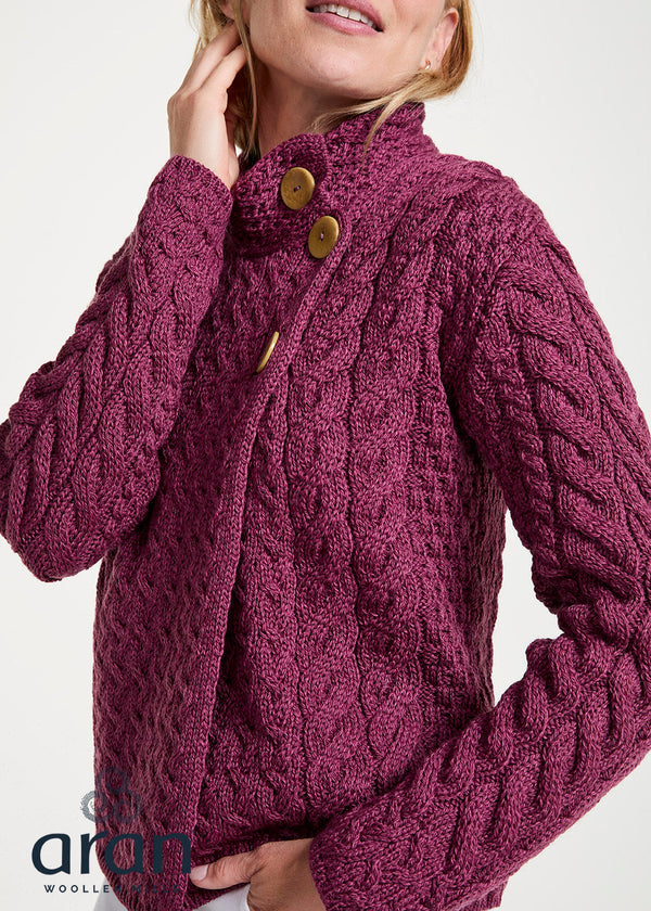 Aran 3 Buttons Trellis Cardigan