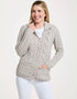 Belcarra Ladies Aran Cardigan | Oatmeal