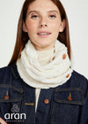 Aran Button Scarf | Natural