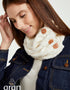 Aran Button Scarf | Natural