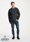 Raheen Tweed Roll Neck Mens Sweater | Charcoal