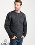 Raheen Tweed Roll Neck Mens Sweater | Charcoal