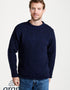 Raheen Tweed Roll Neck Sweater | 100% Pure New Wool | Navy Fleck
