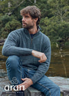 Aran Troyer Zip Sweater | Graphite