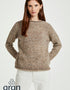 Ladies Donegal Roll Neck Sweater | Oat