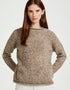 Ladies Donegal Roll Neck Sweater | Oat