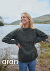 Ladies Donegal Roll Neck Sweater - Green