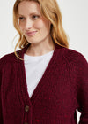 Ladies Donegal Tweed Cardigan with Pockets | 100% Pure New Wool