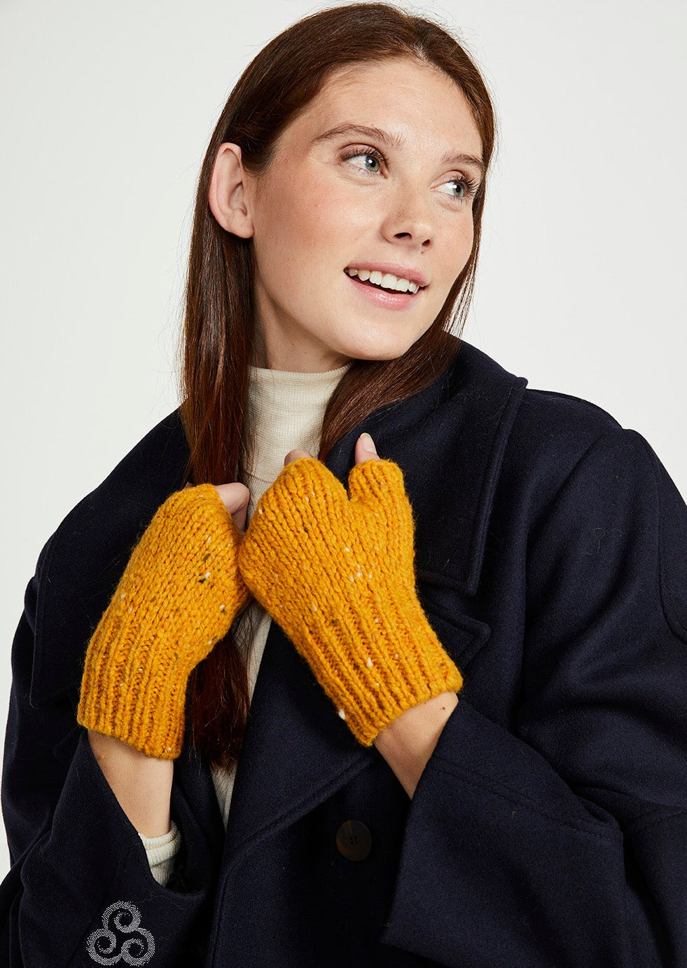 Aran Nepped Fingerless Mittens | Starfish