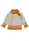 Children's Aran Doengal Wool Button Sweater | Little Sunshine