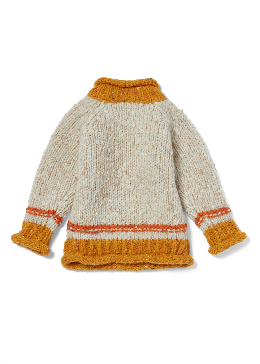 Children's Aran Doengal Wool Button Sweater | Little Sunshine