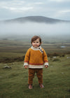Children's Aran Doengal Wool Button Sweater | Petal 