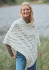 Aran Super Soft Poncho - Natural