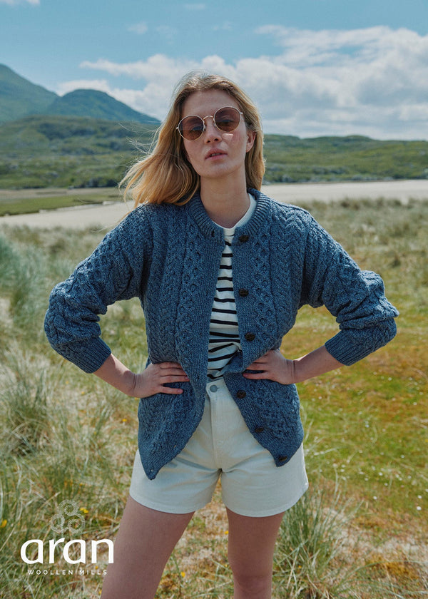 Achill Island Ladies Aran Cardigan