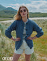 Achill Island Ladies Aran Cardigan | Denim