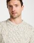 Aran Wool Sweater | Flecked Cream