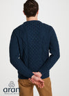 Aran Wool Sweater | Navy Green | Traditional Irish Knitwear