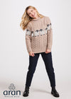 Aran Merino Wool Sheep Sweater | Oatmeal