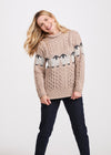 Aran Merino Wool Sheep Sweater | Oatmeal