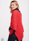 Aran Super Soft Poncho | Coral - Clearance