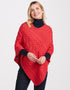 Aran Super Soft Poncho | Coral - Clearance