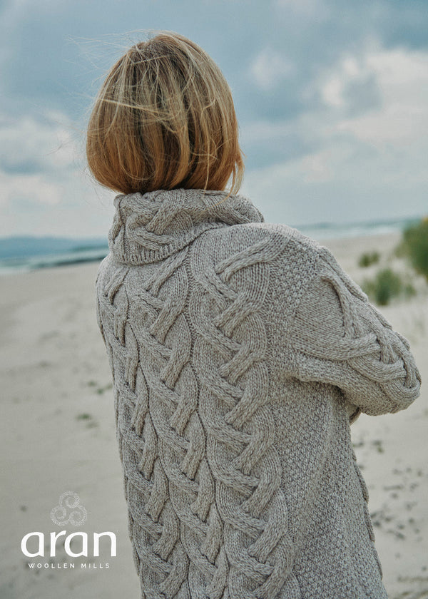 Aran Cowl Neck Chunky Sweater | Oatmeal