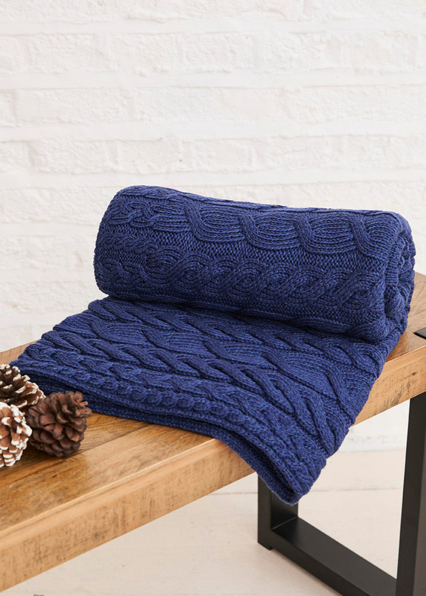 Aran Supersoft Blanket | Ink