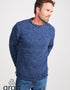 Donegal Roll Neck Fisherman Sweater | Blue