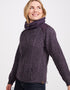 Women's Lined Aran Cowlneck Sweater | Clearance