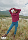 Donegal Roll Neck Sweater | Pink