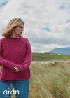 Donegal Roll Neck Sweater | Pink